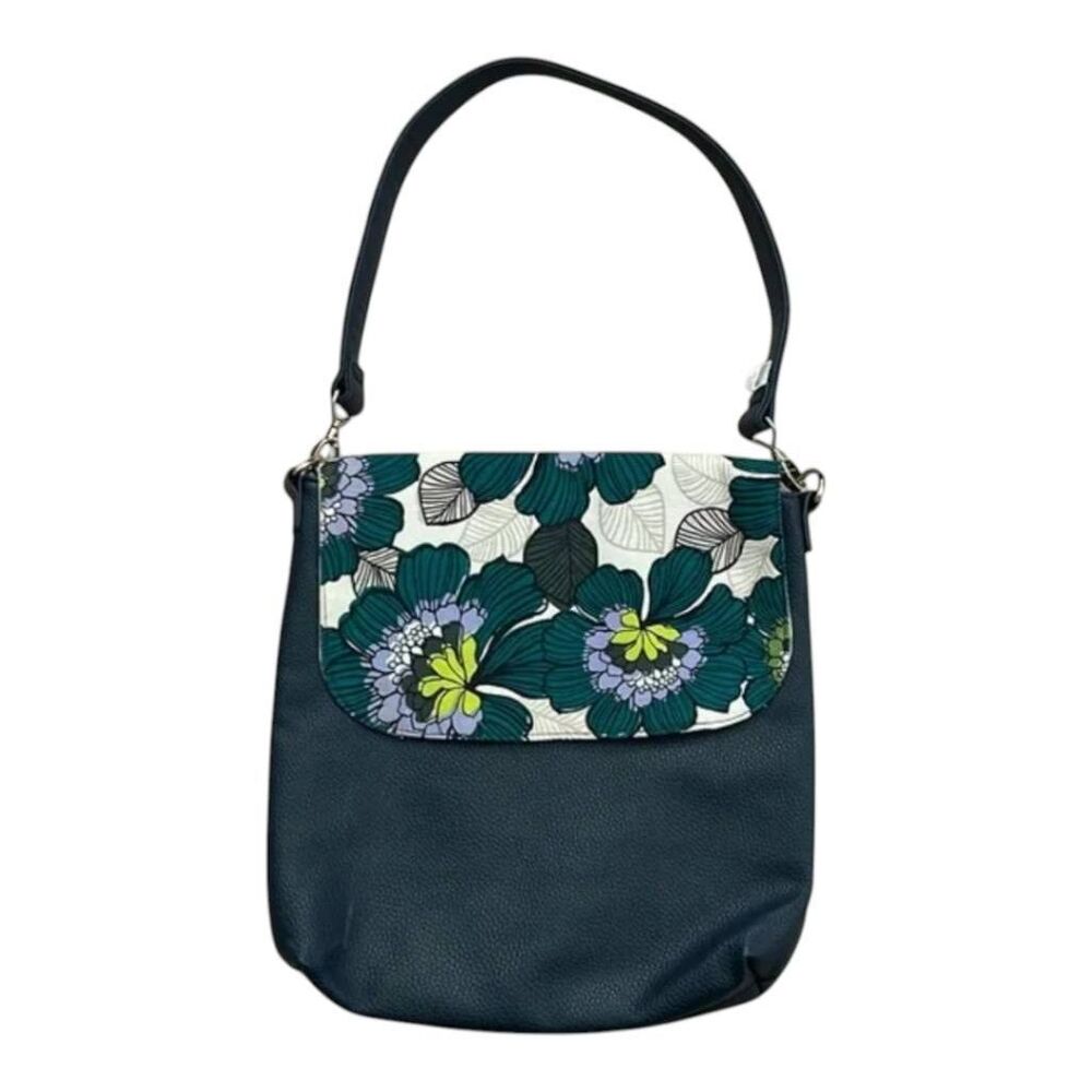 Thirty-One Navy Floral Crossbody Bag NEW TAGS